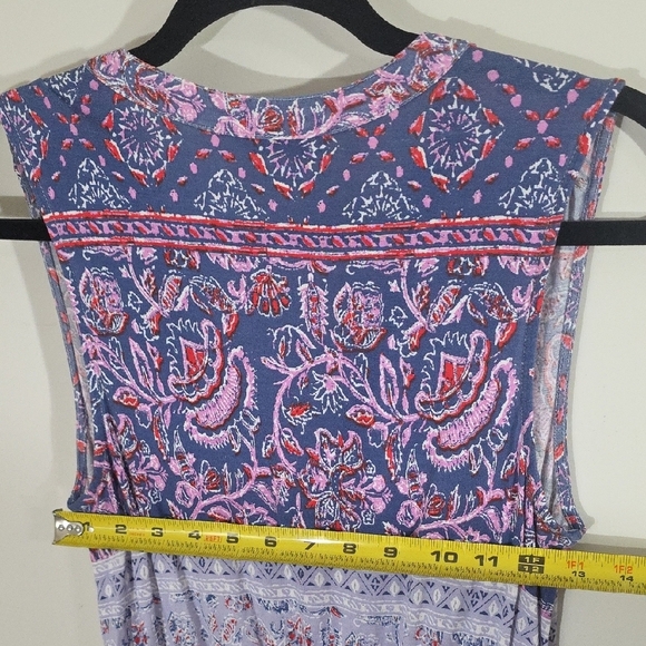 Lucky Brand Purple Maxi Dress with Tie Front - Picture 6 of 8